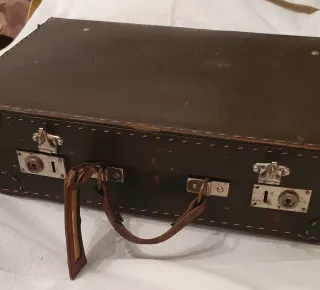 Maletín picnic piel vintage