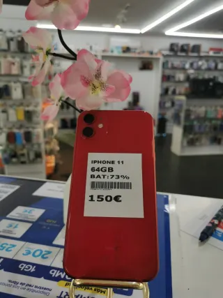 iPhone 11 64GB Rojo Batería 73%