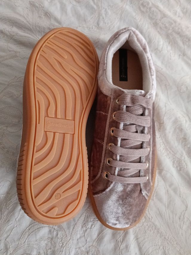 Mocasines Stradivarius Terciopelo Talla 38