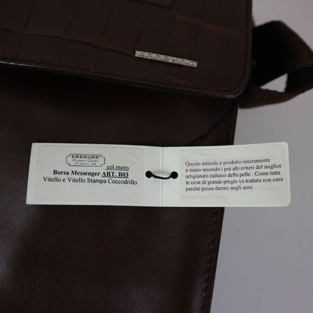 ERREGHE BORSA MESSENGER TRACOLLA VITELLO STAMPA CO