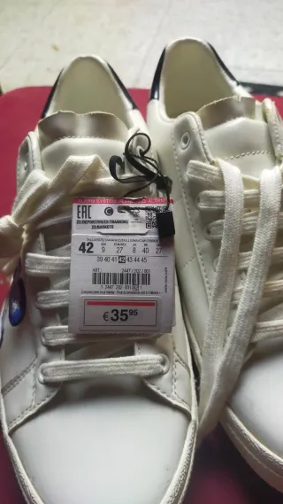 Zapatillas Zara Flores Azules Blancas