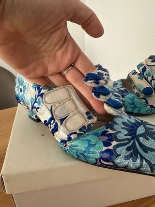 Zapatos fallera siglo XVIII