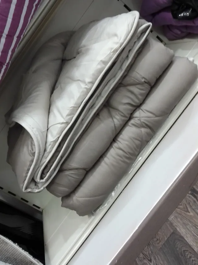 Edredón reversible cama 150cm beige/gris