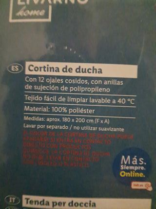 Cortina de ducha Livarno Home 180x200cm