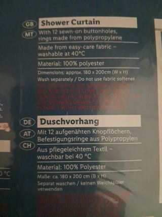 Cortina de ducha Livarno Home 180x200cm