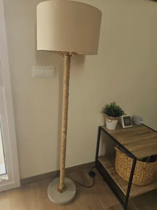 Lámpara de pie tela y cuerda 1,40cm