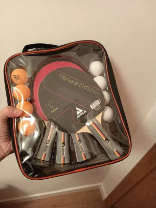 Palas Joola Ping Pong + Pelotas y Funda