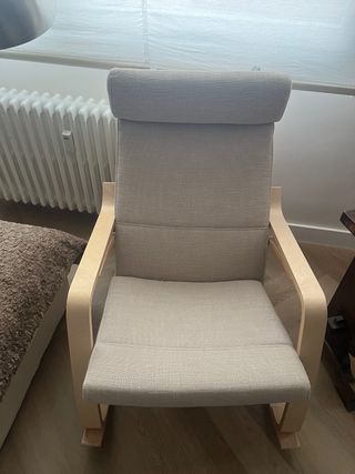 Mecedora POÄNG Ikea roble y lino beige