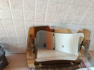 Specchio bagno design marrone trasparente