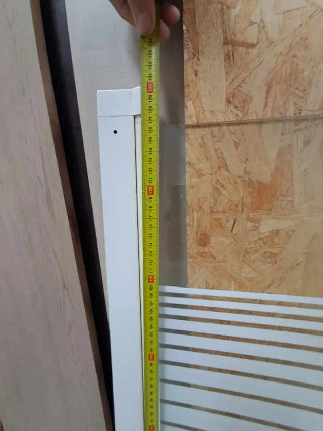 Mampara de ducha de cristal y plástico