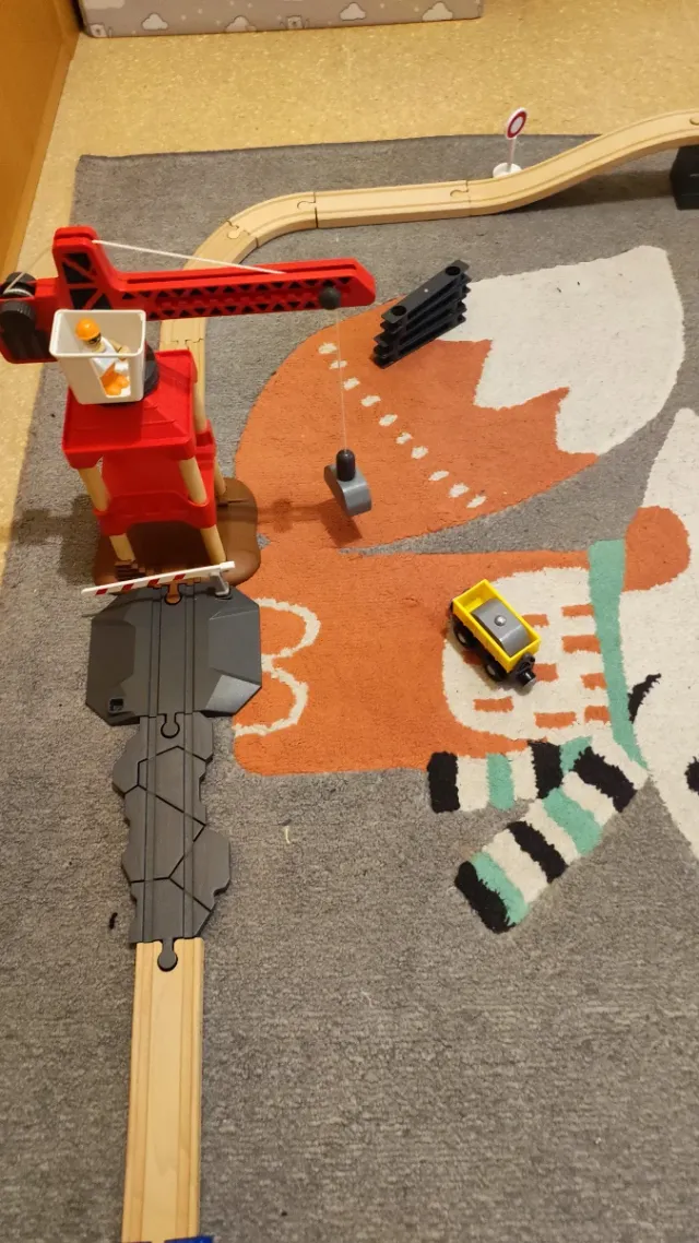 Vías y trenes de madera Ikea/Lidl de segunda mano por 15 EUR en