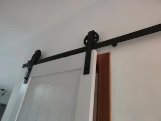 Puerta corredera granero blanca nueva