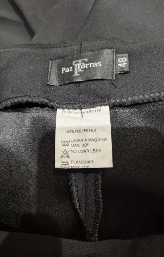 Paz Torras Talla 48 Negro Top y pantalon