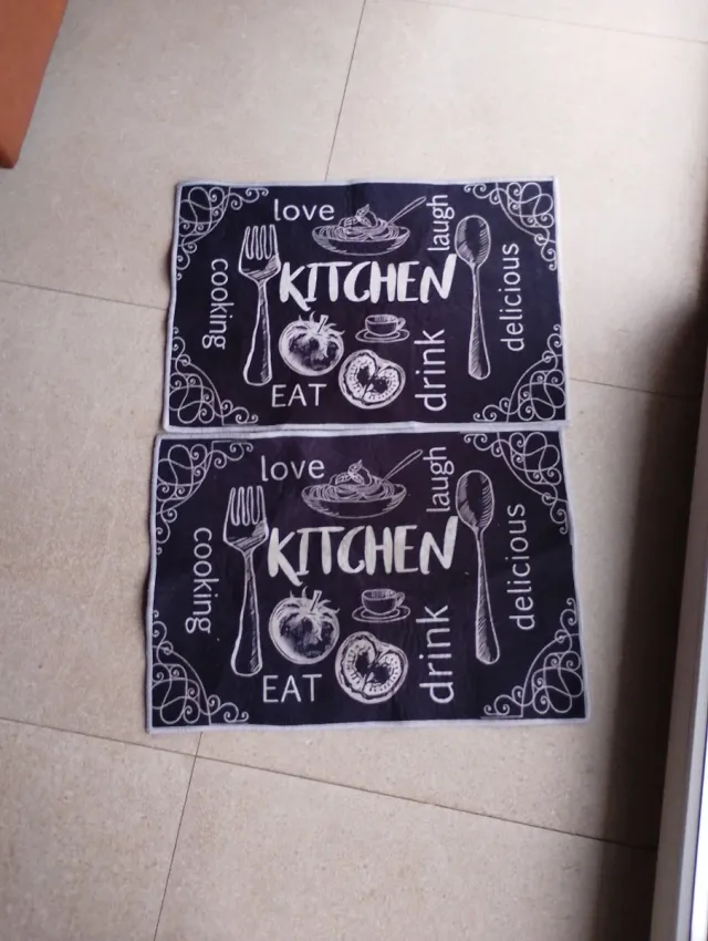 Juego de 2 alfombras de cocina 59 x40