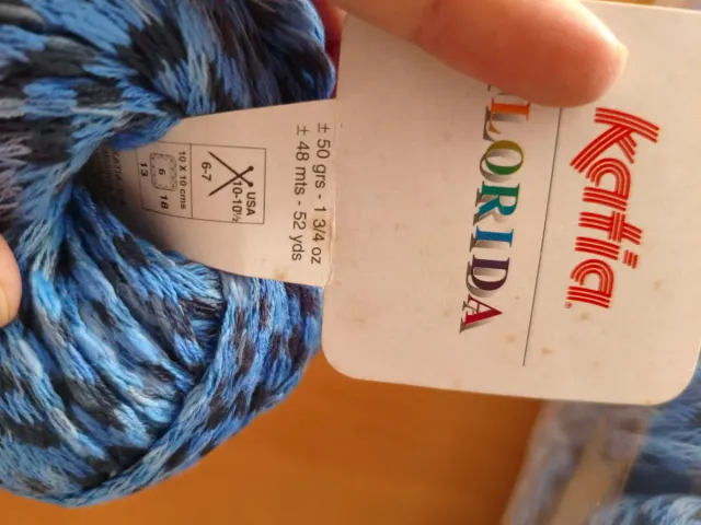 20 ovillos Hilo Katia Florida 100% Algodón