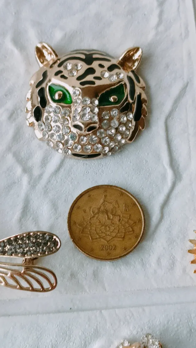 Lote 6 broches vintage oro y plata