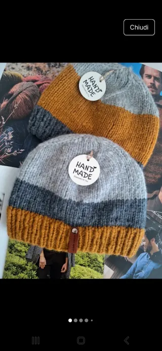 Berretto misto cashmere fatto a mano