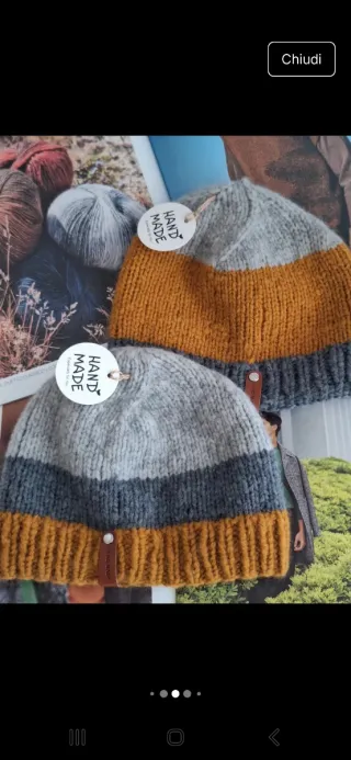 Berretto misto cashmere fatto a mano
