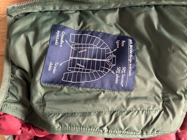 Cazadora Plumas Verde Silbon Talla S