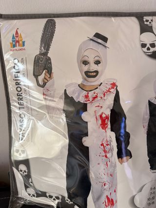 Disfraz Halloween Payaso Terrífico talla 10-12 