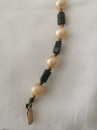 Collar Perlas Majorica Hematites Natural 80cm