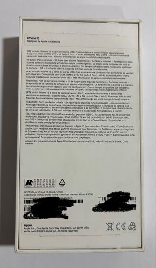 iPhone 15 128GB Negro + Funda Original NEGOCIABLE