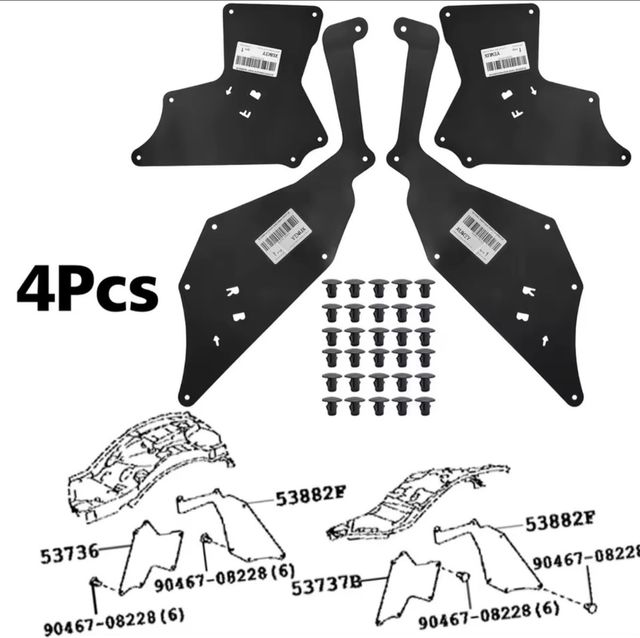 4 paraspruzzi TOYOTA HILUX 2015 - 2025