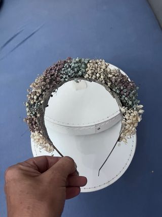 Diadema comunión flores secas