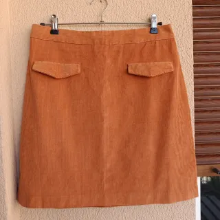 Falda Promod marrón anaranjado