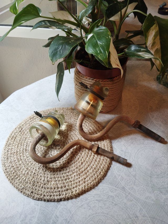 Lote 2 Jícaras Vidrio con Ganchos