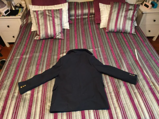 Abrigo escolar de paño azul 11-12 años