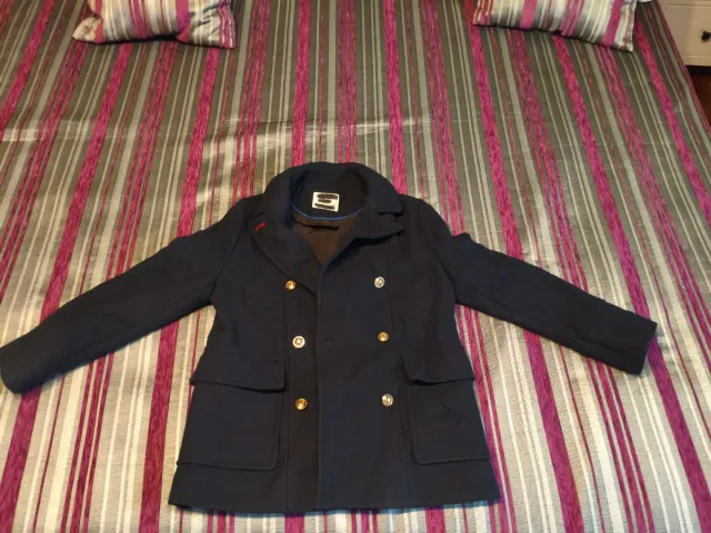 Abrigo escolar de paño azul 11-12 años