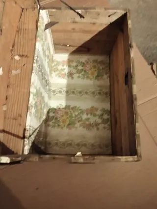 Baúl de madera vintage