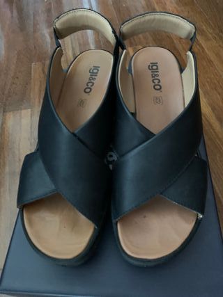 Sandálias Igi&co pele pretas