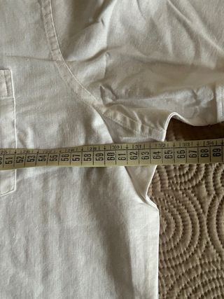 Camicia bianca nuova di lino e cotone uomo unisex