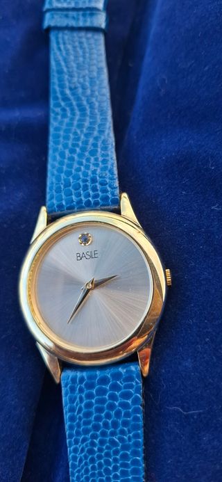 Orologio Basile Oro e Pelle Blu