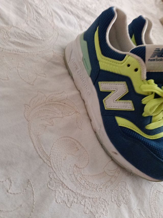 Zapatillas New Balance niño T33 azul/neón