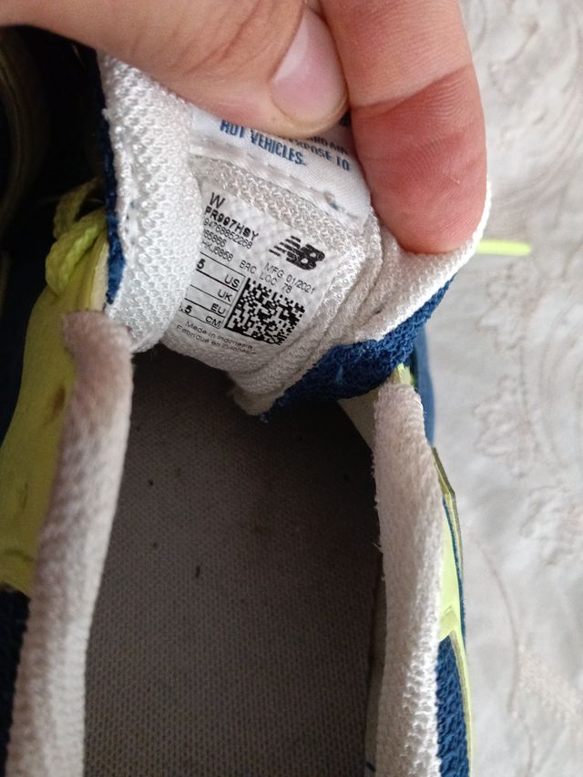 Zapatillas New Balance niño T33 azul/neón