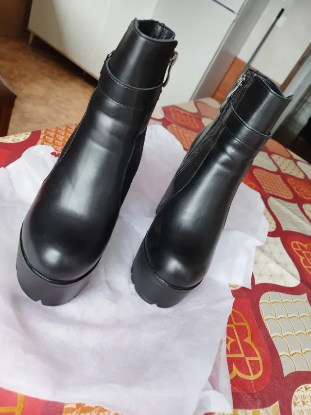 Botines negros tacón plataforma