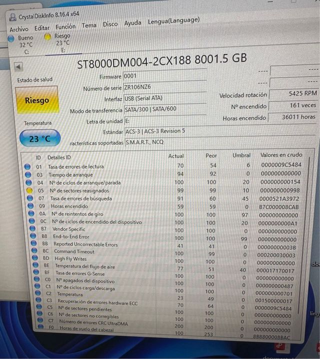 Disco rigido Seagate BarraCuda #106NZ6 da 8 TB