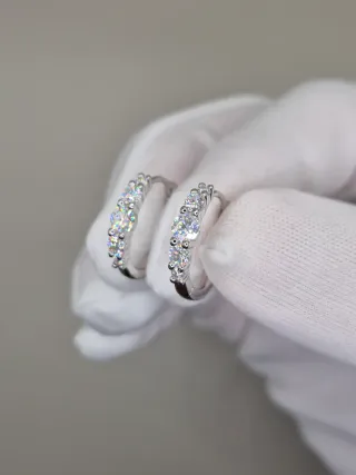 Pendientes Plata Moissanita