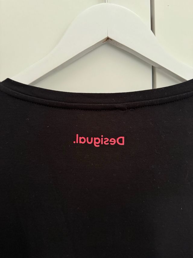 Vestido Desigual Negro Estampado 