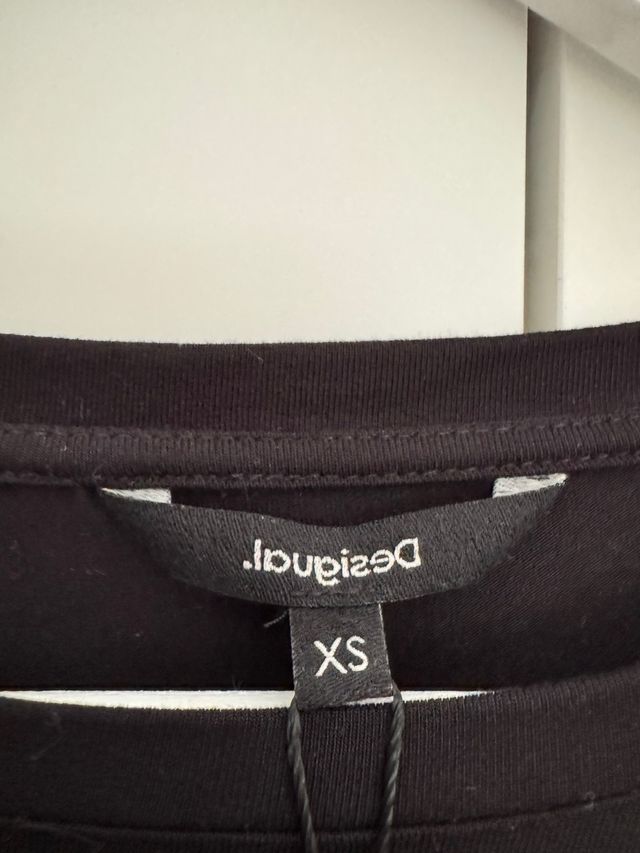 Vestido Desigual Negro Estampado 