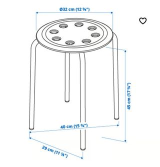 Taburete blanco IKEA