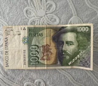 Billete 1000 Pesetas 1992 Francisco Pizarro