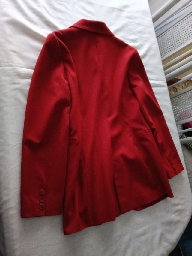 Blazer Zara Rojo Mujer