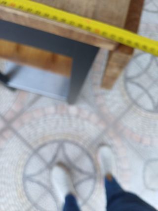 Mesa auxiliar madera y metal