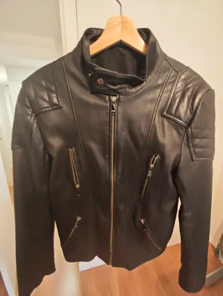 Cazadora Piel Negra Do Rego Nova