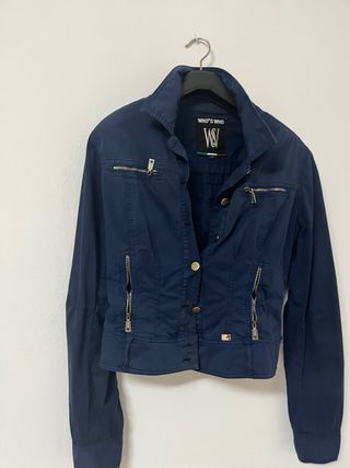 Cazadora Whos Who azul marino con lentejuelas