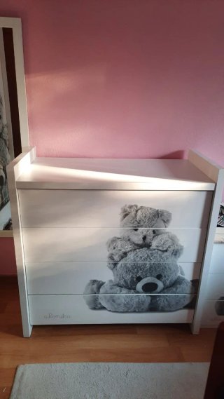 Cama nido Alondra con mesitas y cómoda
